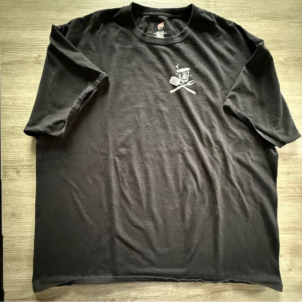 Black Graphic Men's T-Shirt BBQ, Whiskey and Cigars. Size - 3XL